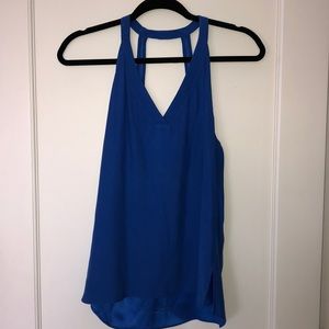 Blue Silk Tank